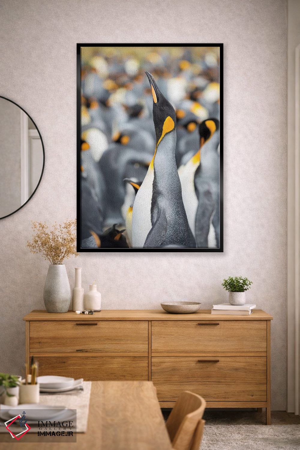 تابلو دکوراتیو پنگوئن شاه در جزایر فالکلند اثر مارتین زویک - D2B