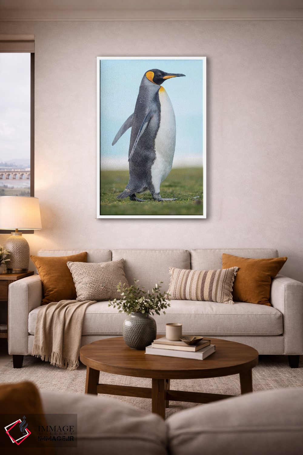 تابلو دکوراتیو پنگوئن شاه در جزایر فالکلند اثر مارتین زویک - D3W