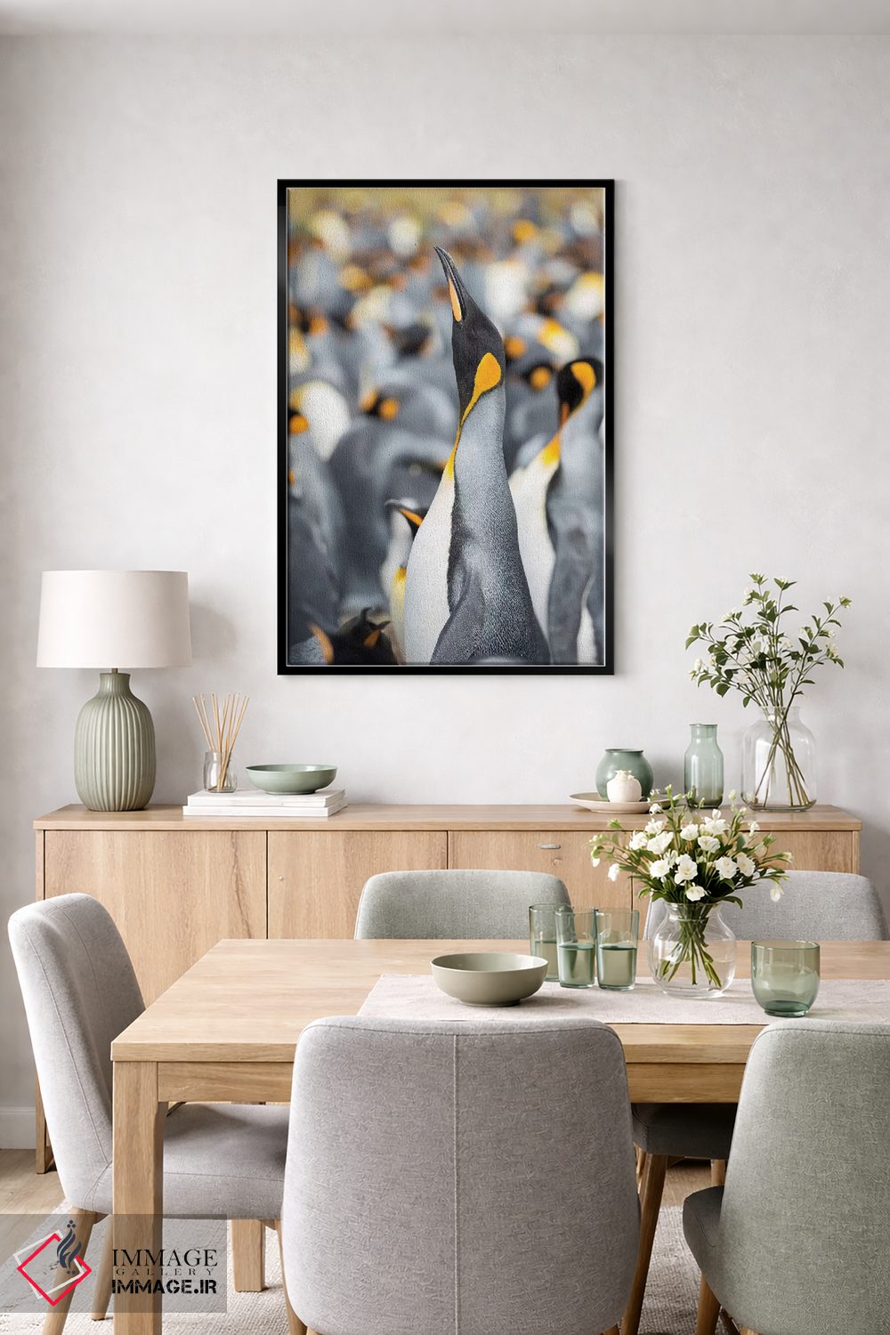 تابلو دکوراتیو پنگوئن شاه در جزایر فالکلند اثر مارتین زویک - D6B