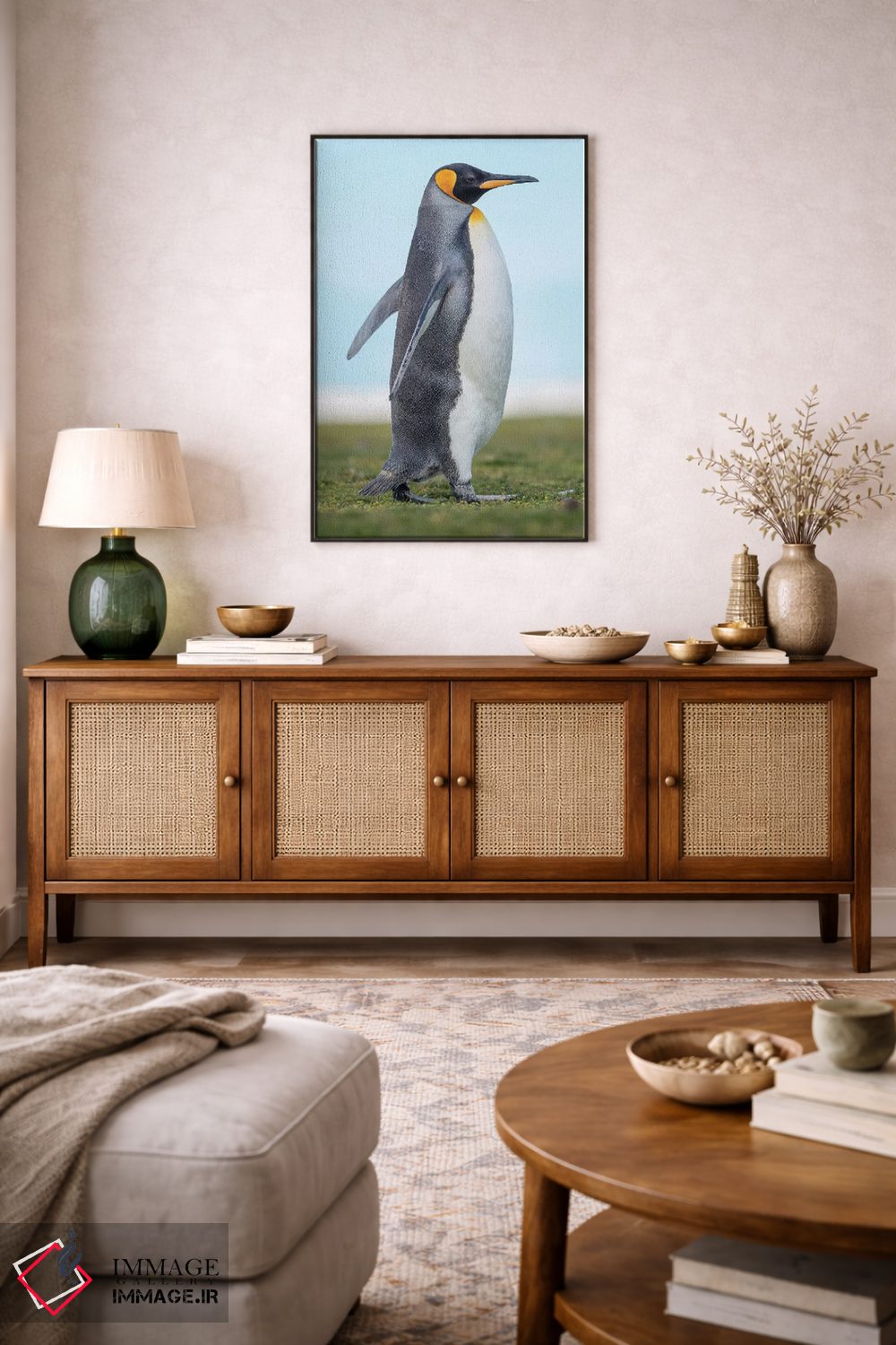 تابلو دکوراتیو پنگوئن شاه در جزایر فالکلند اثر مارتین زویک - D5B