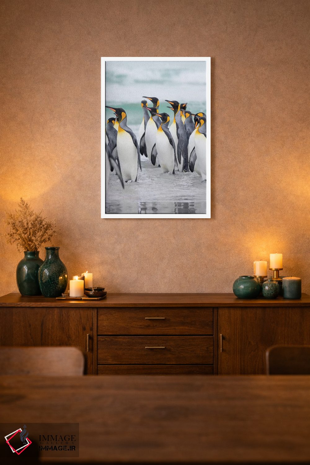 تابلو دکوراتیو پنگوئن شاه در جزایر فالکلند اثر مارتین زویک - D1W