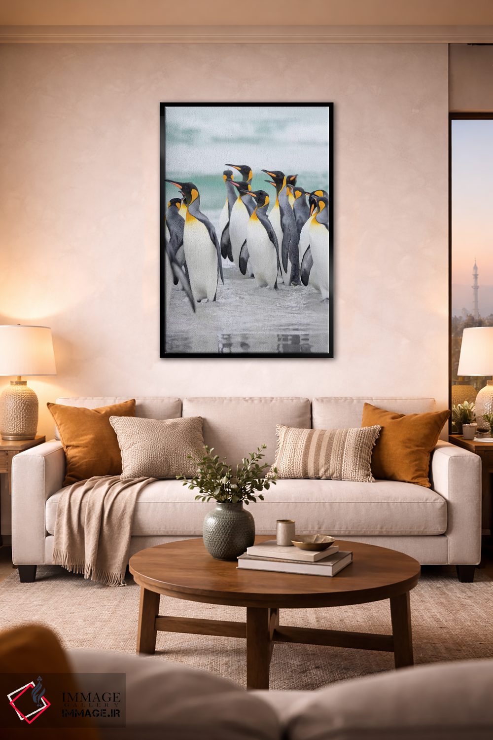 تابلو دکوراتیو پنگوئن شاه در جزایر فالکلند اثر مارتین زویک - D2B