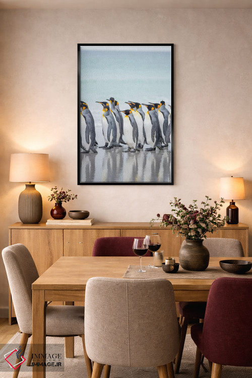 تابلو دکوراتیو پنگوئن شاه در جزایر فالکلند اثر مارتین زویک - D5B