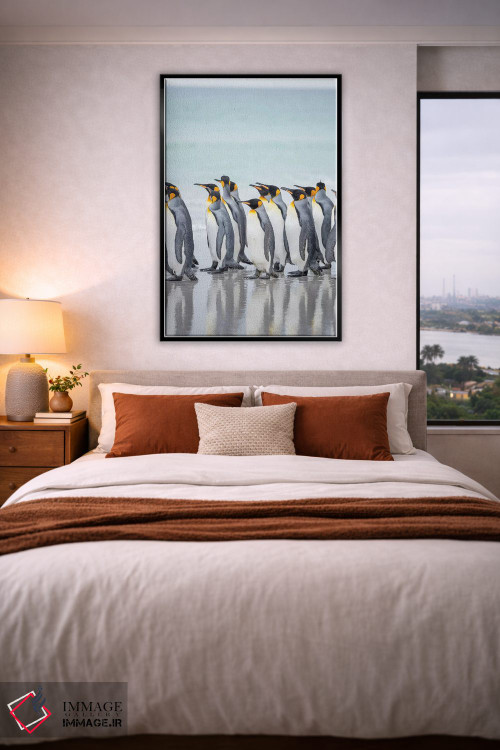 تابلو دکوراتیو پنگوئن شاه در جزایر فالکلند اثر مارتین زویک - D6B