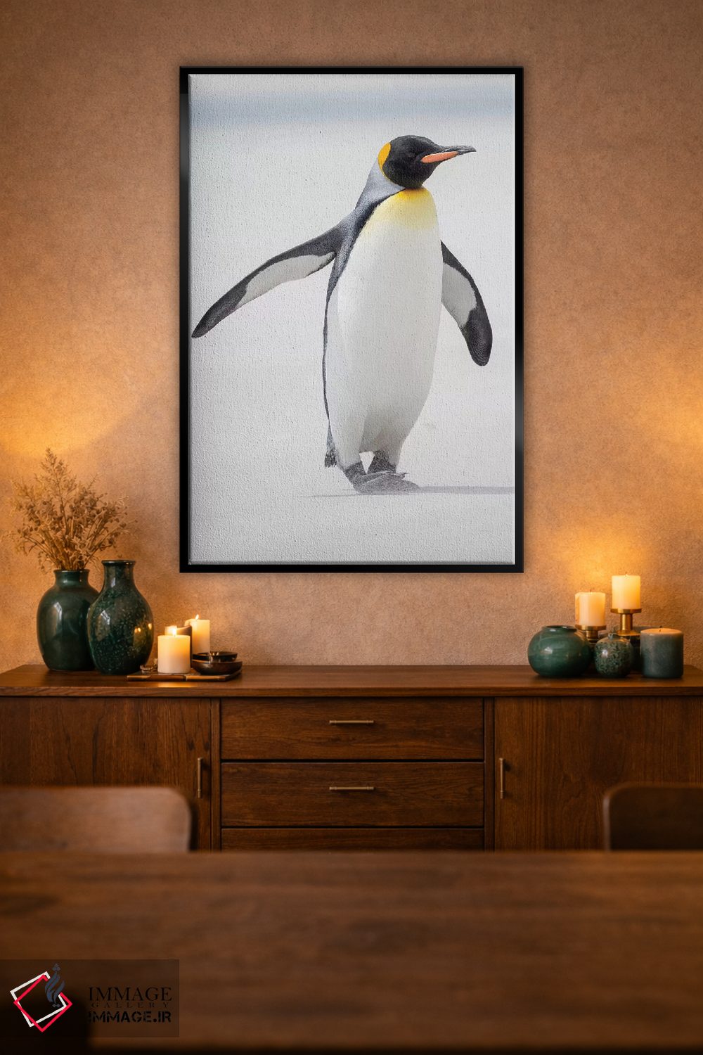 تابلو دکوراتیو Falkland Islands.,پنگوئن شاه، جزایر فالکلند اثر مارتین زویک - D2B