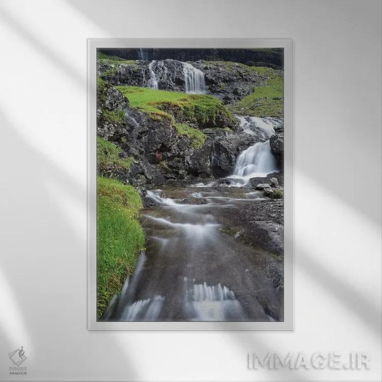 تابلو دکوراتیو Faroe Islands,دره ساکسون، جزایر فارو، دانمارک اثر مارتین زویک - نمای قابدار سفید