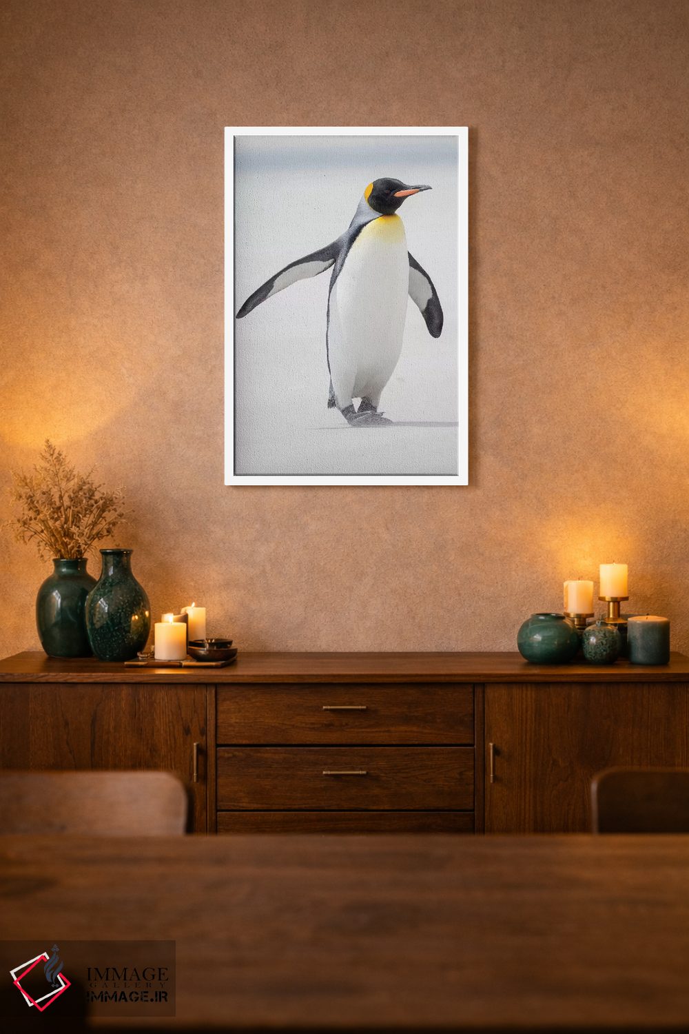تابلو دکوراتیو Falkland Islands.,پنگوئن شاه، جزایر فالکلند اثر مارتین زویک - D1W