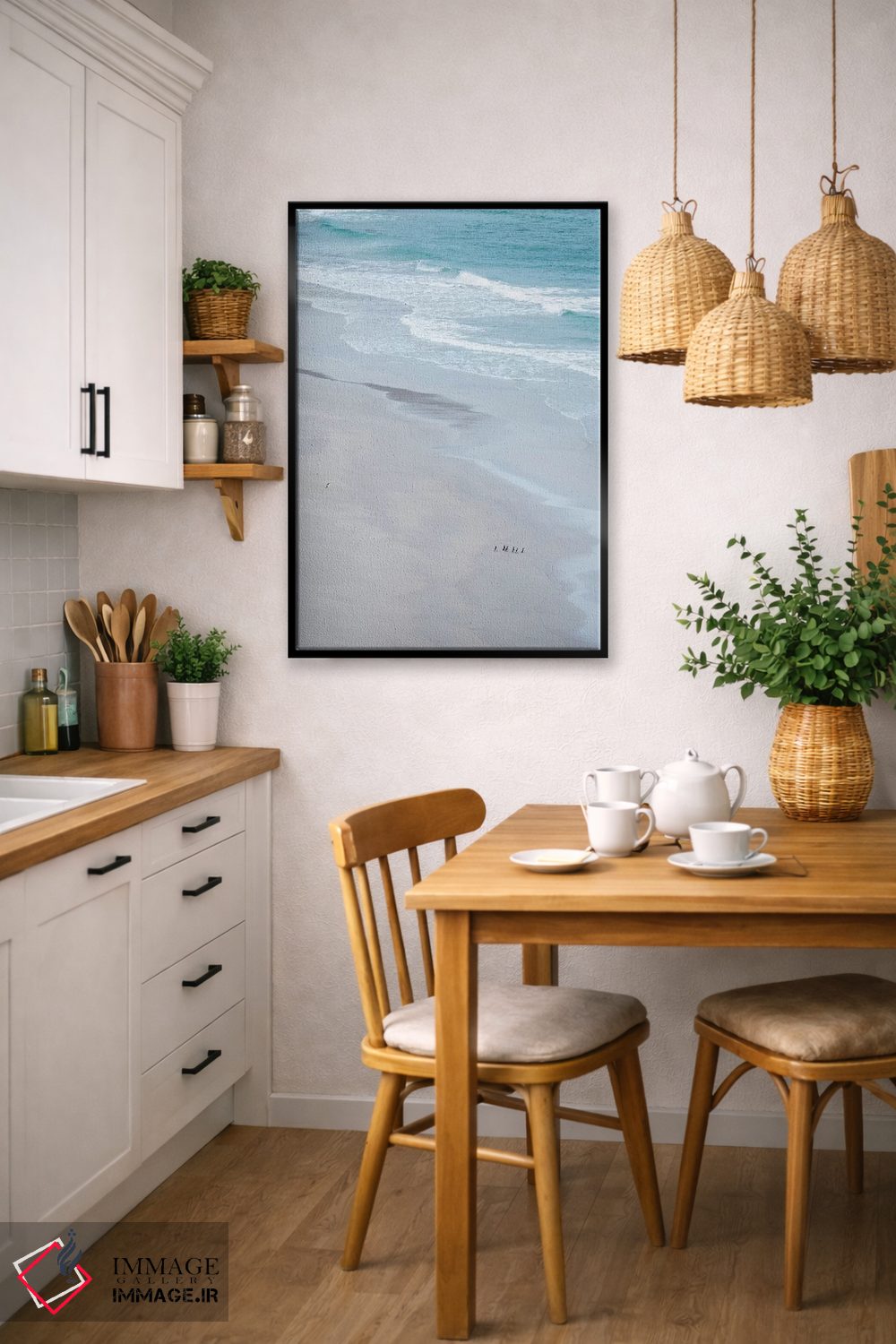 تابلو دکوراتیو Falkland Islands.,گروه پنگوئن های ماژلانی در ساحل خلوت، جزا… اثر مارتین زویک - D6B