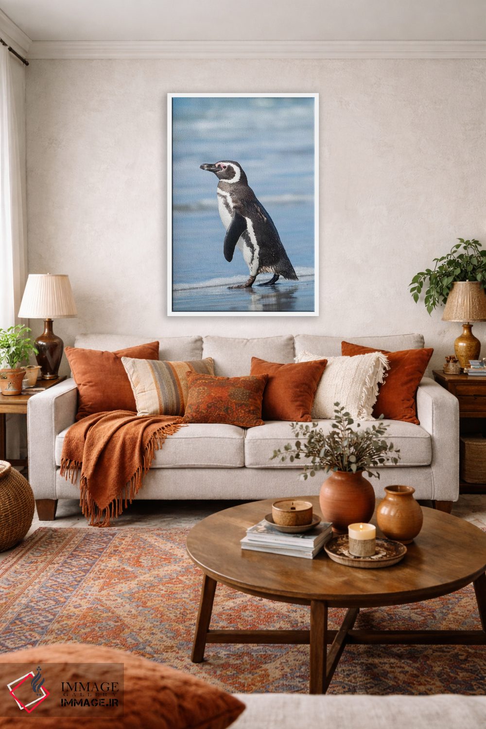 تابلو دکوراتیو Falkland Islands.,پنگوئن ماژلانی، جزایر فالکلند اثر مارتین زویک - D1W