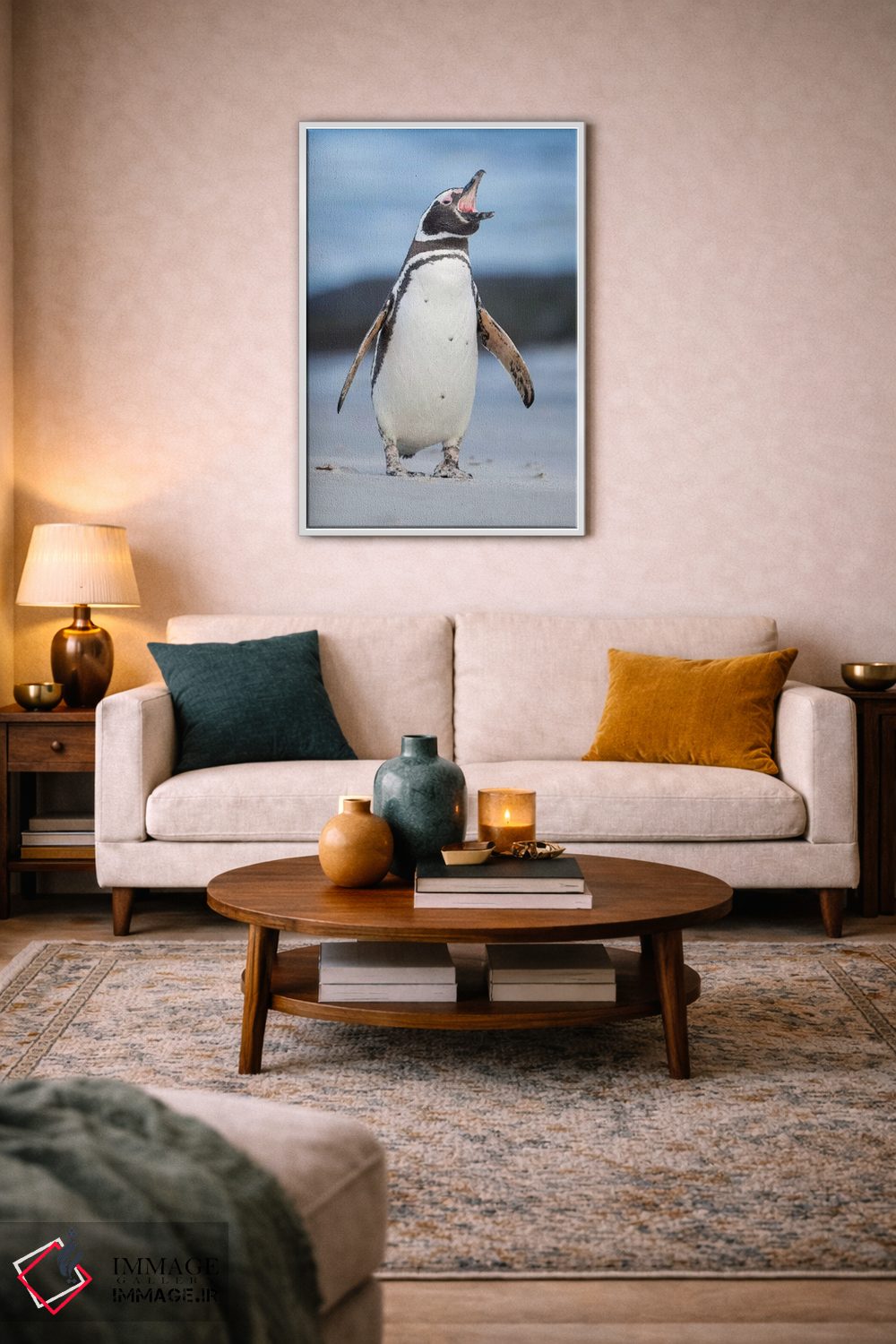 تابلو دکوراتیو Falkland Islands.,پنگوئن ماژلانی، جزایر فالکلند اثر مارتین زویک - D3W