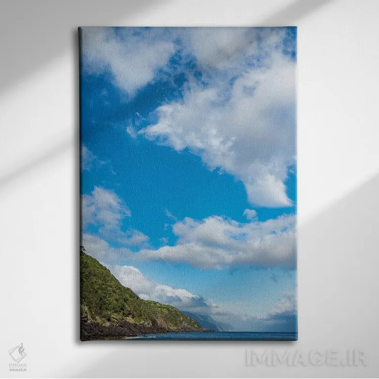 تابلو دکوراتیو View Along The Southern Coast. Sao Jorge Island, Azores, Po… اثر مارتین زویک - نمای روبهرو روی دیوار