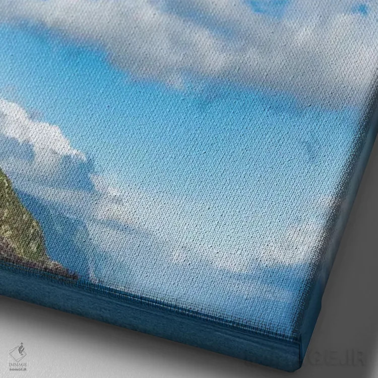 تابلو دکوراتیو View Along The Southern Coast. Sao Jorge Island, Azores, Po… اثر مارتین زویک - نمای نزدیک بافت بوم