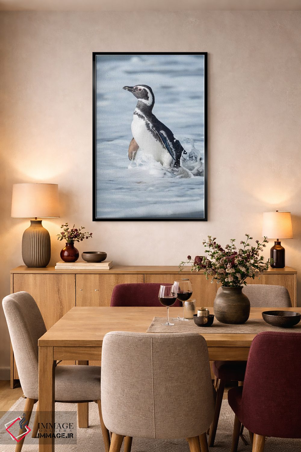 تابلو دکوراتیو Falkland Islands.,پنگوئن ماژلانی، جزایر فالکلند اثر مارتین زویک - D4B