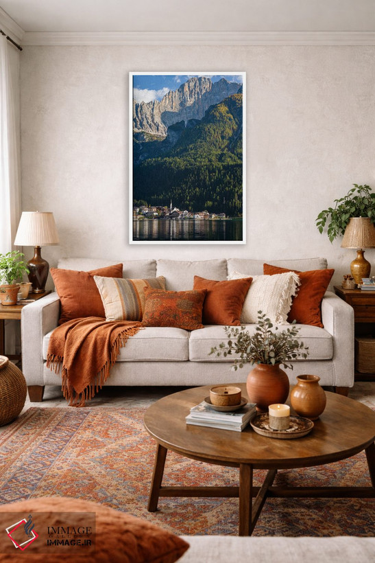 تابلو دکوراتیو an icon of the dolomites in the Veneto, Italy,دهکده آلگه کن… اثر مارتین زویک - D3W