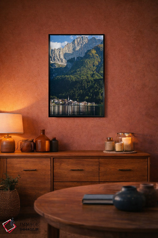 تابلو دکوراتیو an icon of the dolomites in the Veneto, Italy,دهکده آلگه کن… اثر مارتین زویک - D6B