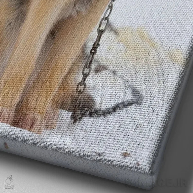 تابلو دکوراتیو Danish Territory II,سگ های سورتمه روی یخ دریایی در زمستان ش… اثر مارتین زویک - نمای نزدیک بافت بوم