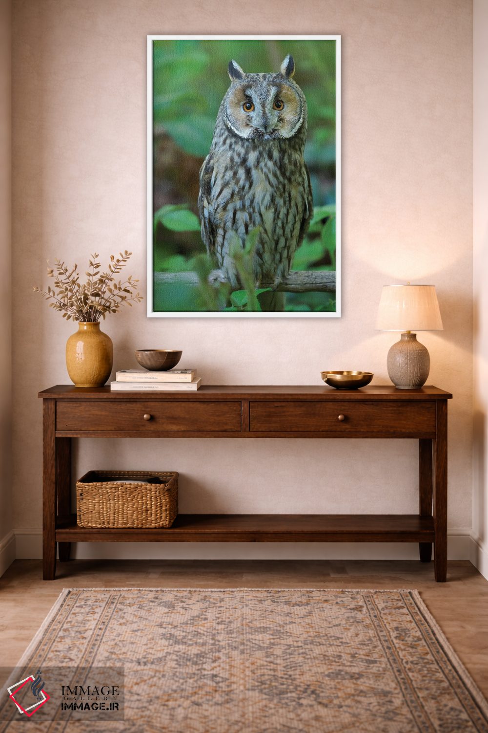 تابلو دکوراتیو Germany, Bavaria,جغد گوش دراز. در محوطه پارک ملی جنگل باوار… اثر مارتین زویک - D3W