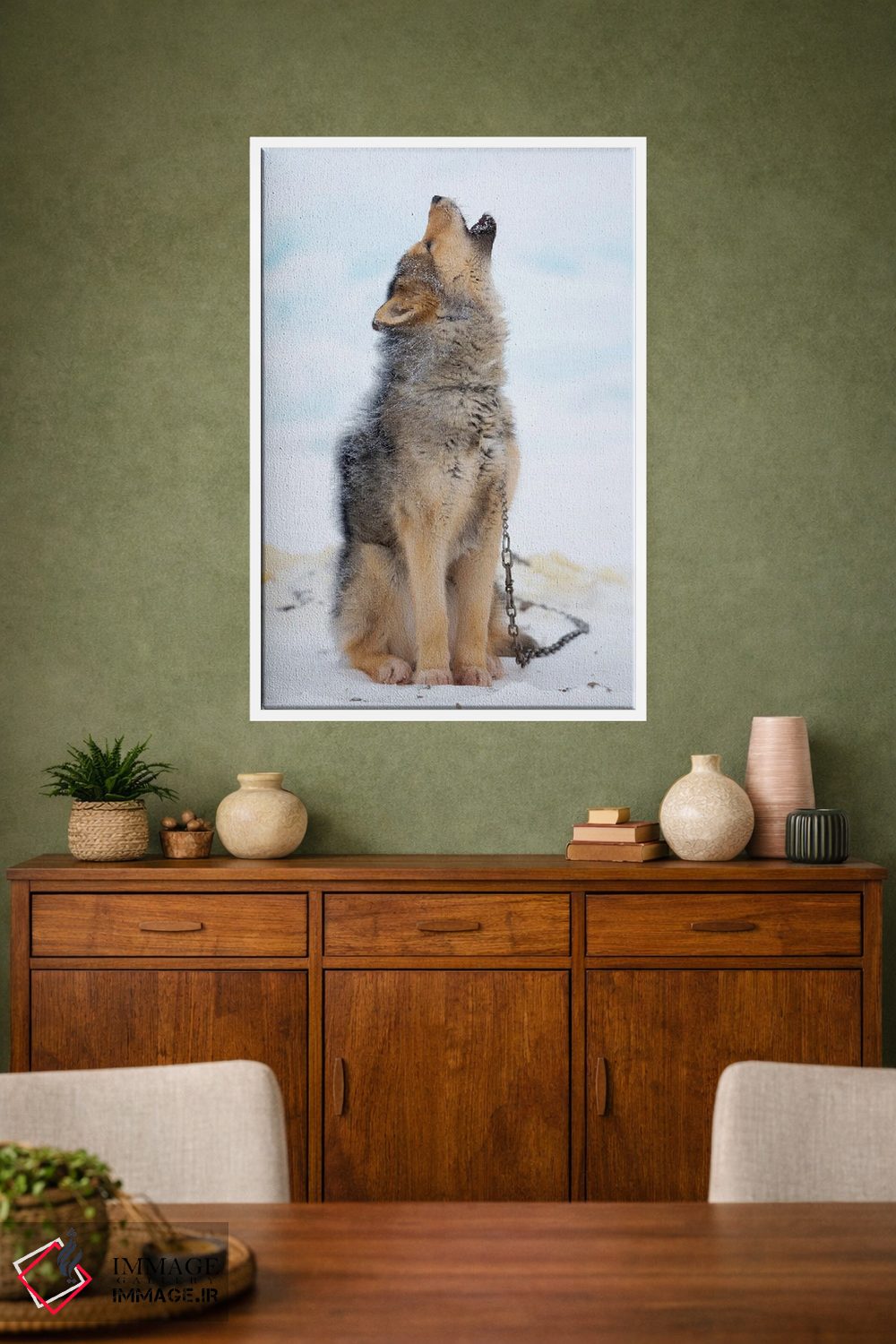 تابلو دکوراتیو Danish Territory II,سگ های سورتمه روی یخ دریایی در زمستان ش… اثر مارتین زویک - D1W