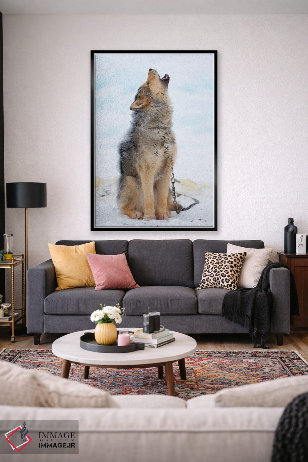 تابلو دکوراتیو Danish Territory II,سگ های سورتمه روی یخ دریایی در زمستان ش… اثر مارتین زویک - D2B