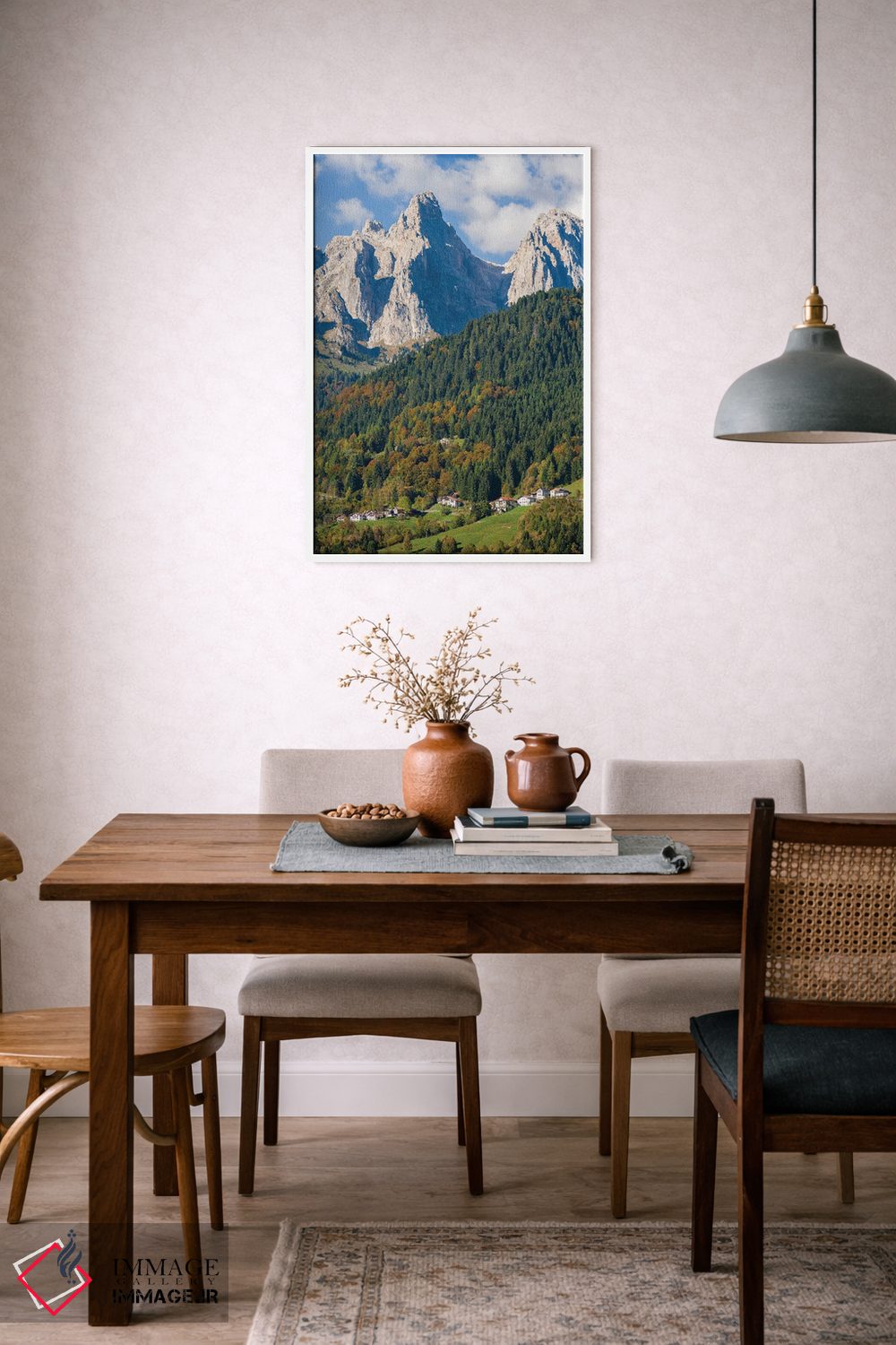 تابلو دکوراتیو روستاهای سراسین و پونگان در ونتو زیر قله های رشته کوه پاله… اثر مارتین زویک - D6W