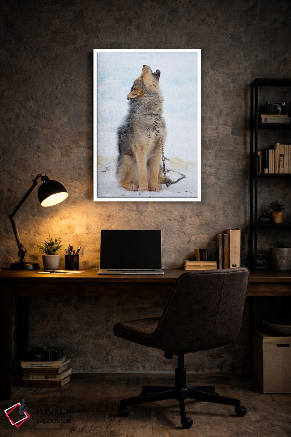 تابلو دکوراتیو Danish Territory II,سگ های سورتمه روی یخ دریایی در زمستان ش… اثر مارتین زویک - D5W