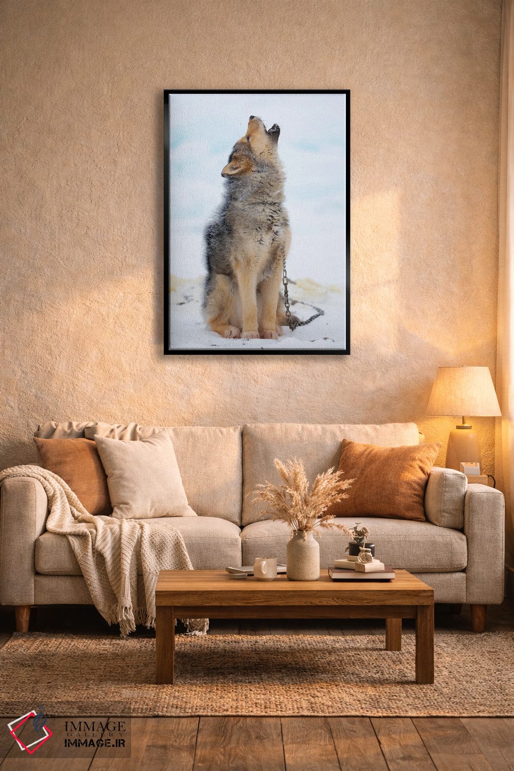 تابلو دکوراتیو Danish Territory II,سگ های سورتمه روی یخ دریایی در زمستان ش… اثر مارتین زویک - D4B