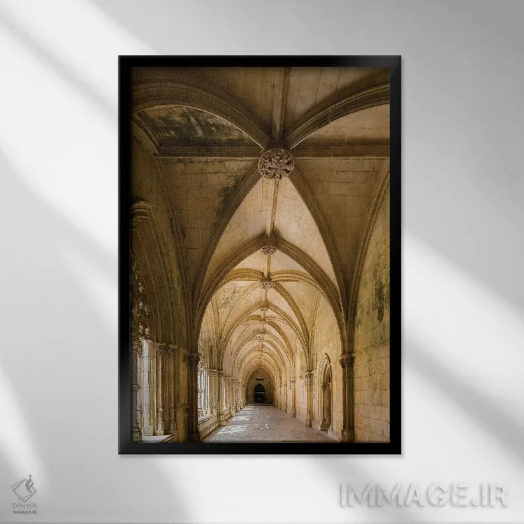 تابلو دکوراتیو the royal cloister, Mosteiro de Santa Maria da Vitoria, Por… اثر مارتین زویک - نمای قابدار مشکی