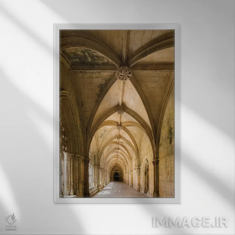 تابلو دکوراتیو the royal cloister, Mosteiro de Santa Maria da Vitoria, Por… اثر مارتین زویک - نمای قابدار سفید