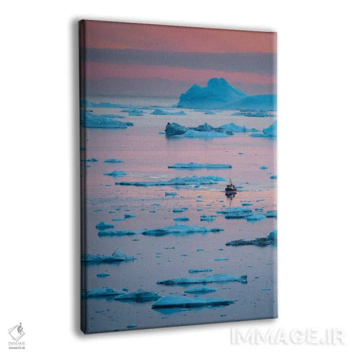 تابلو دکوراتیو UNESCO, Ilulissat Kangerlua at Disko Bay. Greenland,قایق در… اثر مارتین زویک - نمای پرسپکتیو محصول