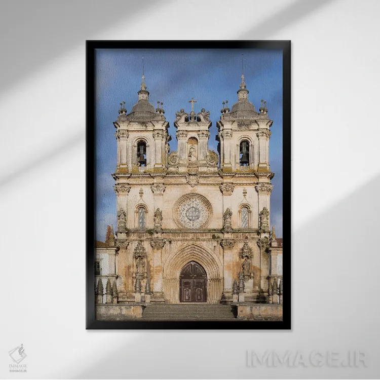 تابلو دکوراتیو Mosteiro de Santa Maria de Alcobaca. Portugal.,صومعه آلکوبا… اثر مارتین زویک - نمای قابدار مشکی