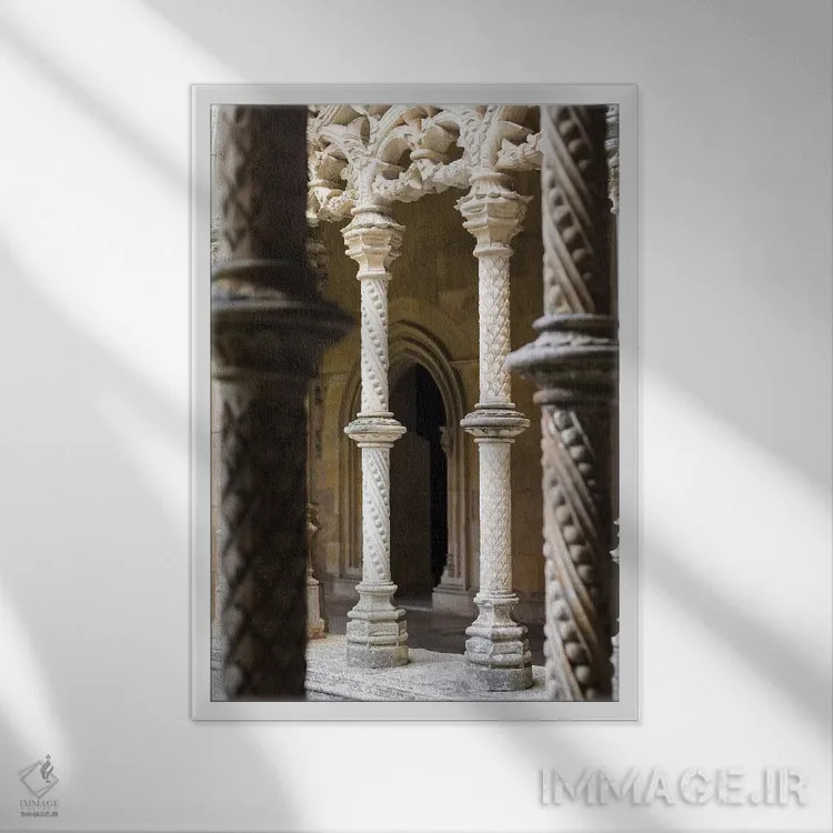 تابلو دکوراتیو the royal cloister. Monastery of Batalha, Mosteiro de Santa… اثر مارتین زویک - نمای قابدار سفید