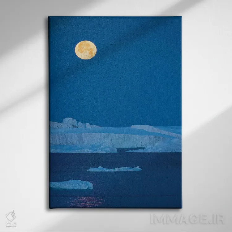 تابلو دکوراتیو ماه کامل. ایلفیسات ایسفیورد که کنگیا یا ایلفیسات کانگرلوا ن… اثر مارتین زویک - نمای روبهرو روی دیوار