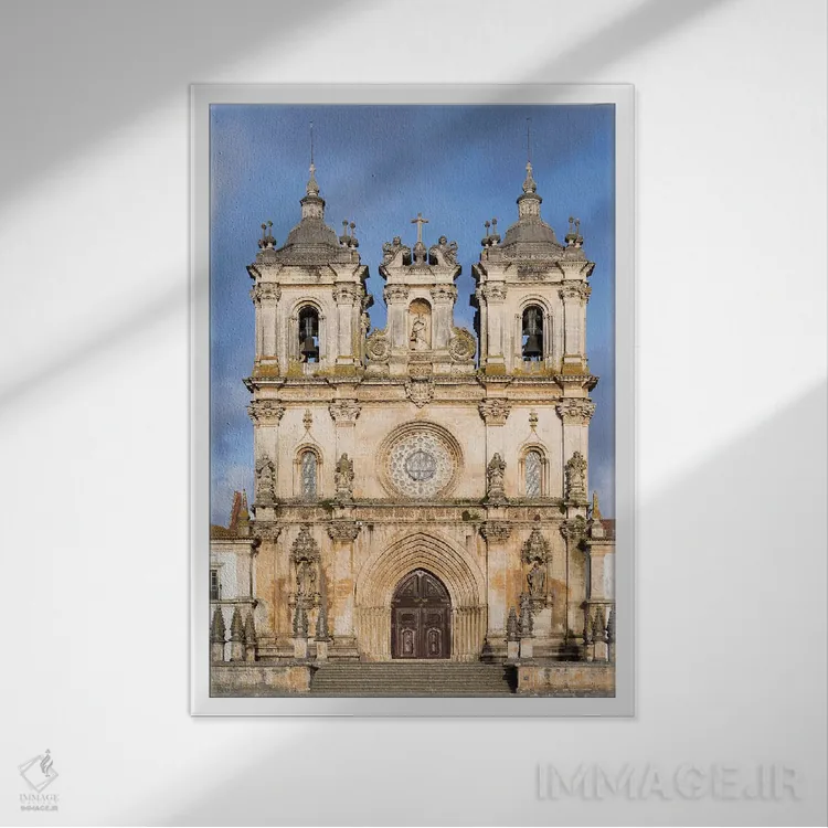 تابلو دکوراتیو Mosteiro de Santa Maria de Alcobaca. Portugal.,صومعه آلکوبا… اثر مارتین زویک - نمای قابدار سفید