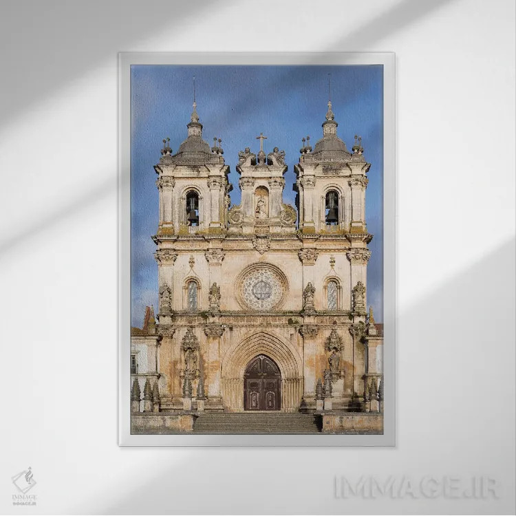 تابلو دکوراتیو Mosteiro de Santa Maria de Alcobaca. Portugal.,صومعه آلکوبا… اثر مارتین زویک - نمای قابدار سفید