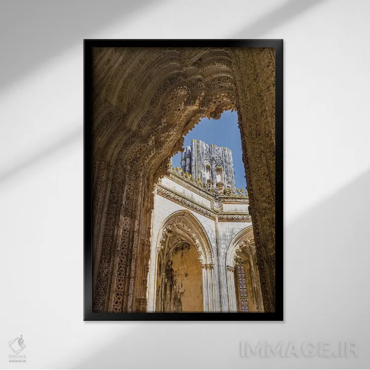 تابلو دکوراتیو Capelas Imperfeitas, in typical Manueline style. Lisboa, Po… اثر مارتین زویک - نمای قابدار مشکی