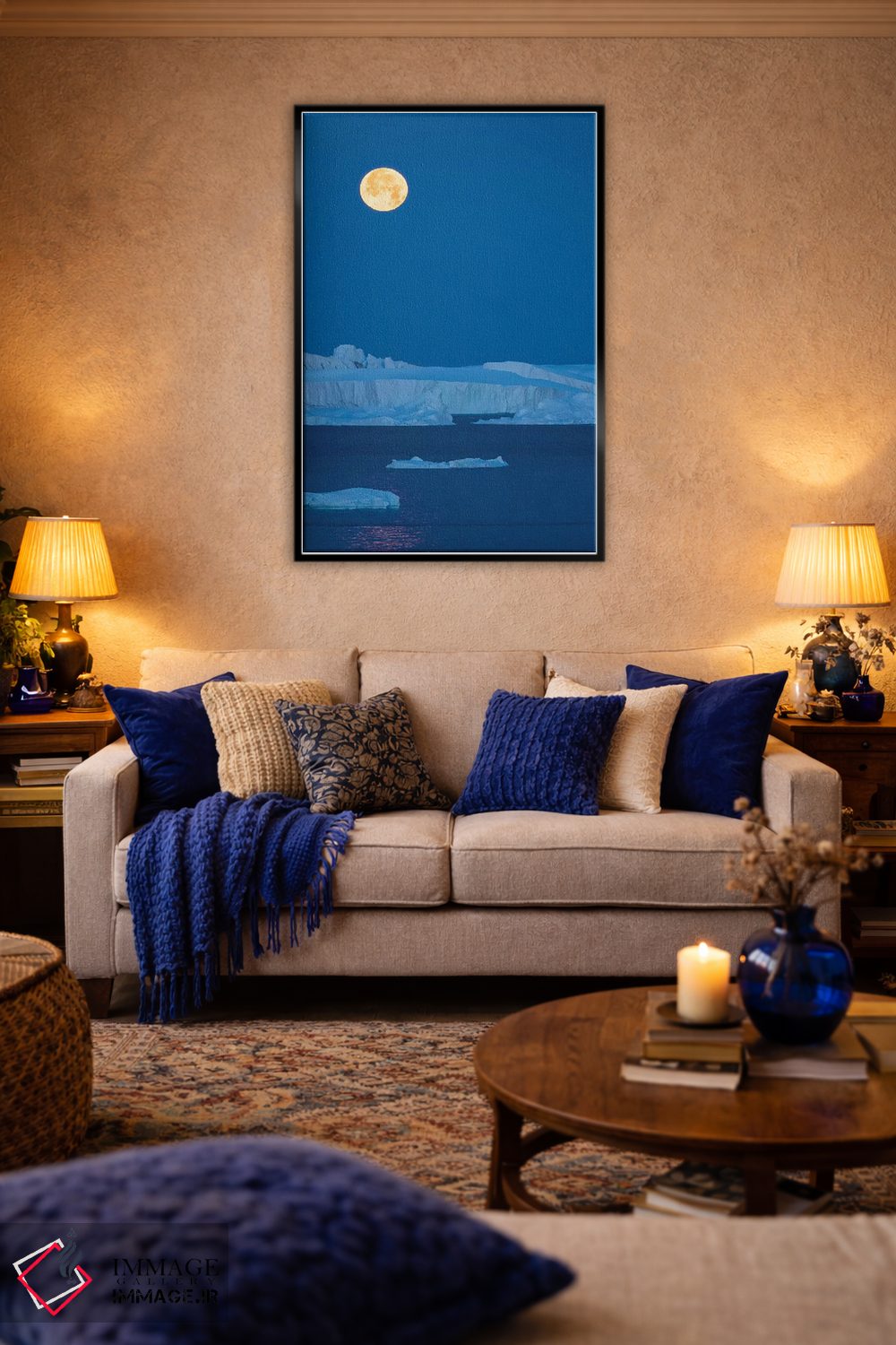 تابلو دکوراتیو ماه کامل. ایلفیسات ایسفیورد که کنگیا یا ایلفیسات کانگرلوا ن… اثر مارتین زویک - D3B