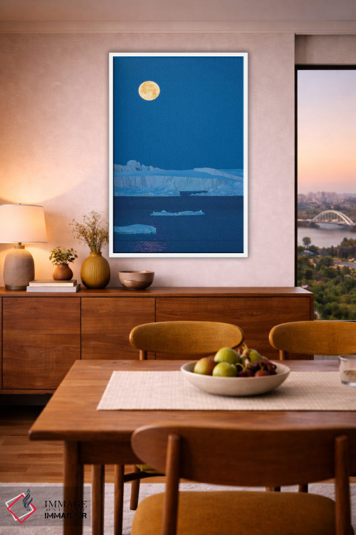 تابلو دکوراتیو ماه کامل. ایلفیسات ایسفیورد که کنگیا یا ایلفیسات کانگرلوا ن… اثر مارتین زویک - D6W