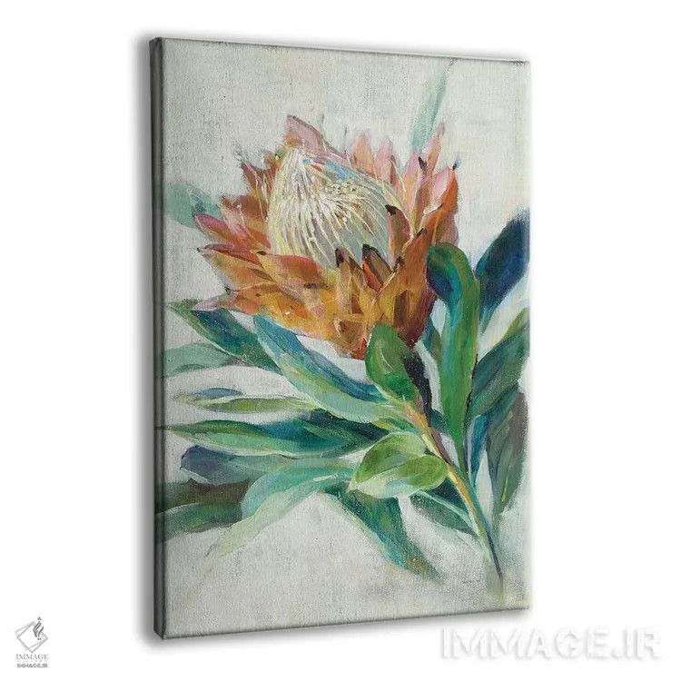 تابلو دکوراتیو گل پروتئا اثر دان هوی نای - نمای پرسپکتیو محصول