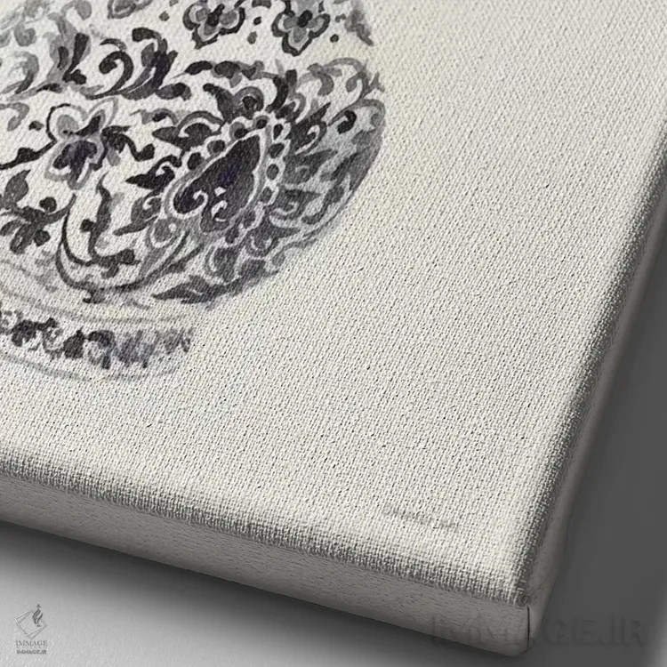 تابلو دکوراتیو چینی کاری گلدار یک اثر دان هوی نای - نمای نزدیک بافت بوم