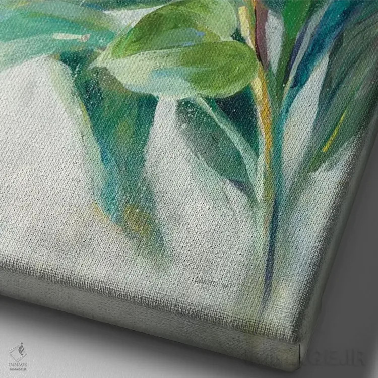 تابلو دکوراتیو گل پروتئا اثر دان هوی نای - نمای نزدیک بافت بوم