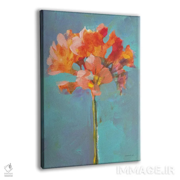 تابلو دکوراتیو گل مدرن یک اثر دان هوی نای - نمای پرسپکتیو محصول