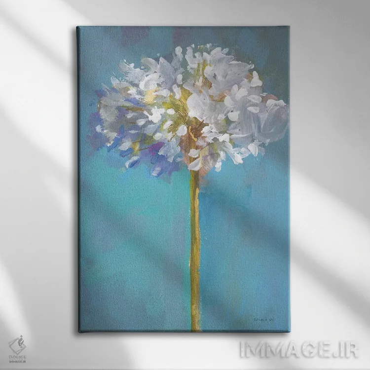 تابلو دکوراتیو گل مدرن سه اثر دان هوی نای - نمای روبهرو روی دیوار