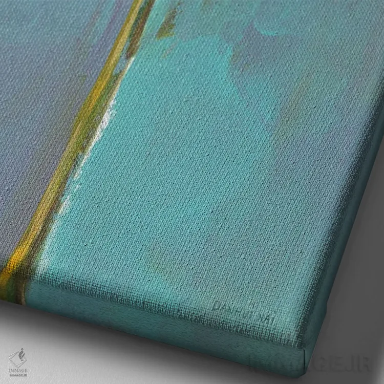 تابلو دکوراتیو گل مدرن یک اثر دان هوی نای - نمای نزدیک بافت بوم