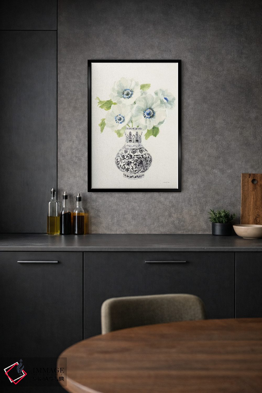 تابلو دکوراتیو چینی کاری گلدار یک اثر دان هوی نای - D2B