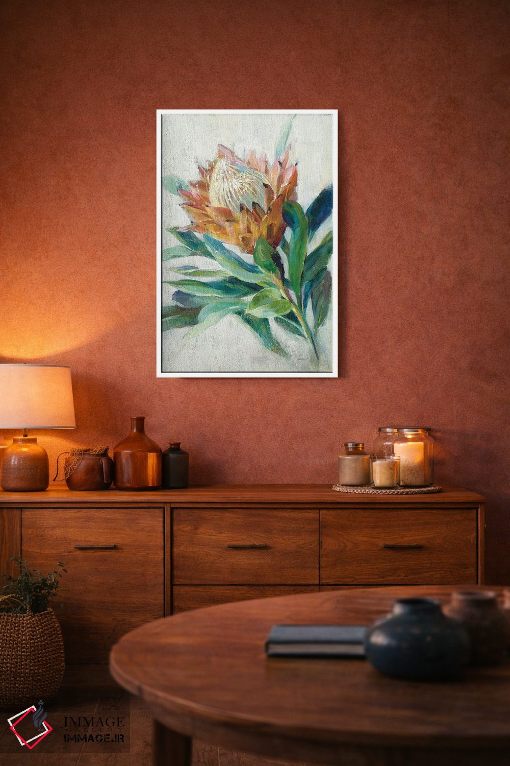 تابلو دکوراتیو گل پروتئا اثر دان هوی نای - D3W