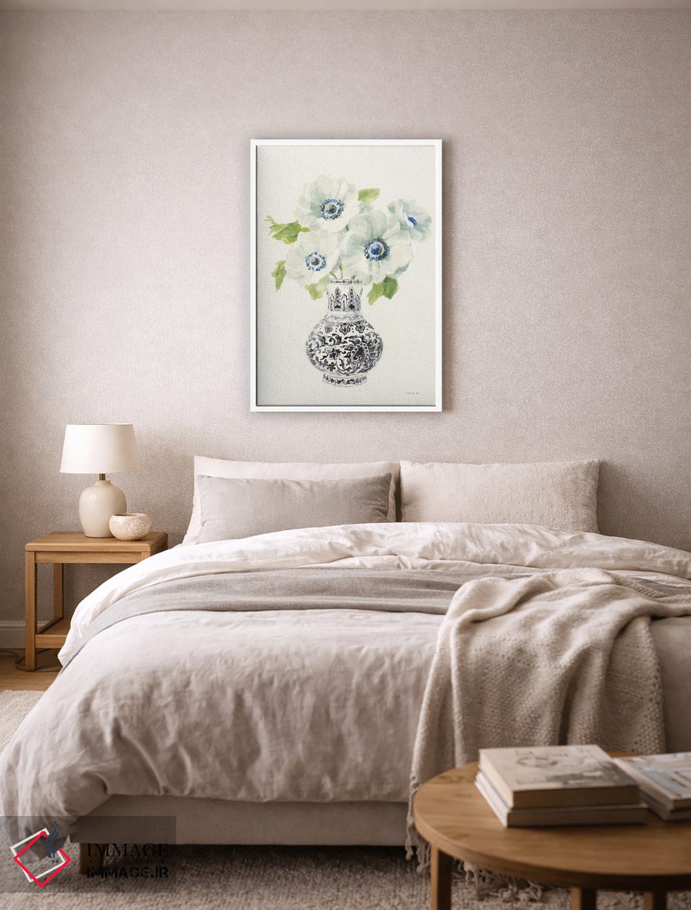 تابلو دکوراتیو چینی کاری گلدار یک اثر دان هوی نای - D6W