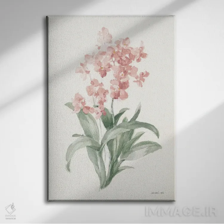 تابلو دکوراتیو ارکیده بهاری یک اثر دان هوی نای - نمای روبهرو روی دیوار