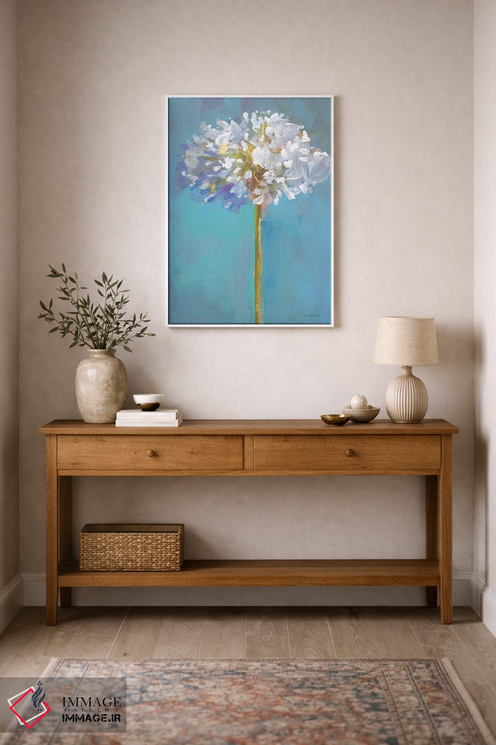 تابلو دکوراتیو گل مدرن سه اثر دان هوی نای - D1W