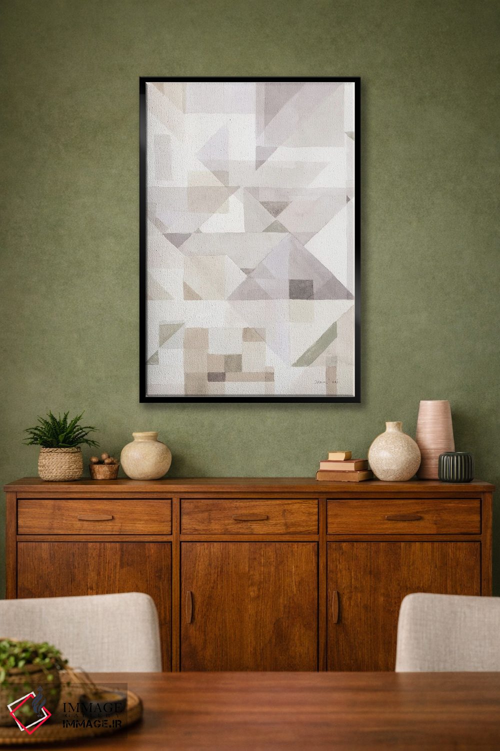 تابلو مینیمال زاویه های آزمایشی سه اثر دان هوی نای - D2B