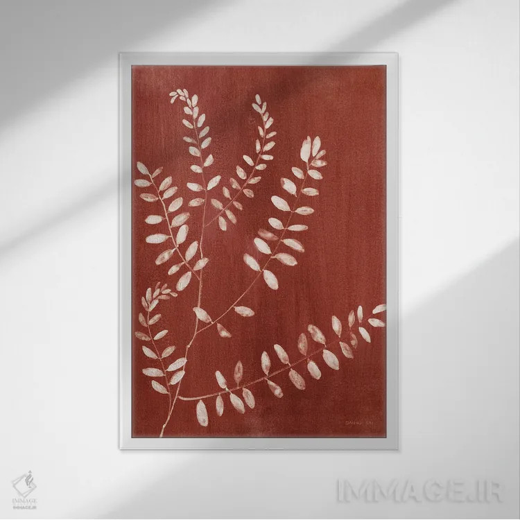 تابلو مینیمال طبیعت ساده ۱ اثر دان هوی نای - نمای قابدار سفید